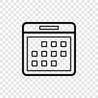 diary, schedule, appointments, activities icon svg