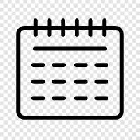 diary, schedule, time, date icon svg