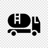 diesel truck, gasoline truck, propane truck, fuel truck icon svg