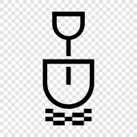 graben, excavate, kratzen, klar symbol