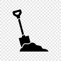 dig, excavate, remove, dig up icon svg