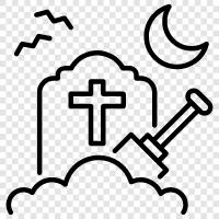 dig graves, burial, burial ground, cemetery icon svg