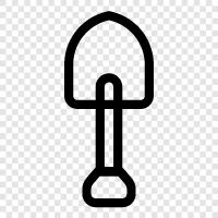 dig, excavate, hoe, spade icon svg