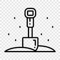 dig, excavation, grave, burial icon svg