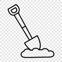 Digging, Yard Work, Dirt, Mulch icon svg