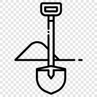 digging, shovelling, snow shovel, snow removal icon svg