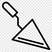 digging tool, hand tool, construction tool, Trowel icon svg