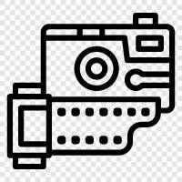 digital camera, SLR camera, DSLR camera, mirrorless camera icon svg