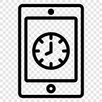 digitale Uhr, digitale UhrApp, digitale UhrWidget, digitale Uhr auf dem Bildschirm symbol