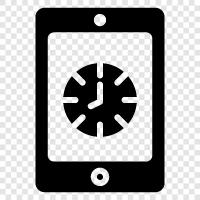 dijital saat, dijital saat ekran, dijital saat widget, dijital saat uygulaması ikon svg