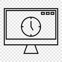 digital clock, clock, time, time zone icon svg