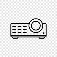 digital projector, home theater projector, video projector, 3D projector icon svg