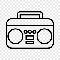 digital radio, streaming audio, internet radio, music streaming icon svg