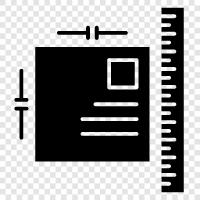 Abmessungen, Kubikfüße, Kubikmeter, Papiergröße symbol