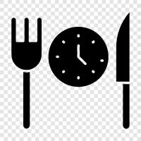 Abendessen, Zeit zum Abendessen, Abendessen Rezepte, Abendessen Zeit symbol