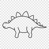 dinozorlar, fosiller, tarih öncesi, stegosaurus ikon svg