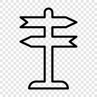 directional sign, road sign, landmark, direction icon svg