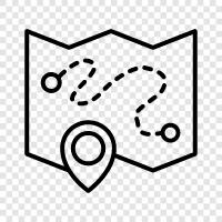 directions, map software, online map, topographic map icon svg