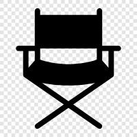 director s chair, director s chair accessories, director chair icon svg