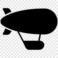 dirigible, zeppelin, airshipman, airship icon svg