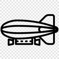 dirigible, balloon, blimp, zeppelin icon svg