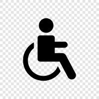 disabled, handicapped, wheelchair, cane icon svg