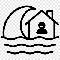 disaster, flooding, heavy, rainfall icon svg