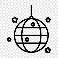 disco ball decorations, disco ball lighting, disco ball rentals, disco ball events icon svg