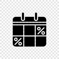 Discounts, Discounts on Schedule, Discounts on Time, Schedule Discount icon svg