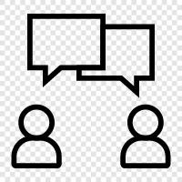 discussion, chat, conversation, talk show icon svg