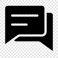 discussion, blog, social media, online icon svg