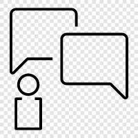 Diskussion, Kommunikation, Dialog, Verhandlung symbol