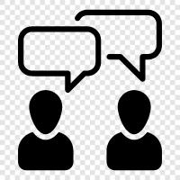 discussion, talk, chat, talkative icon svg