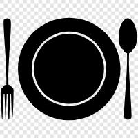 dishes, silverware, cutlery, flatware icon svg