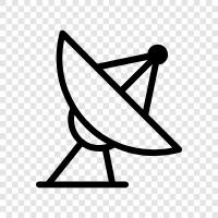 dishes, antennas, satellite, signals icon svg