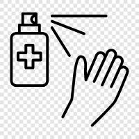 disinfectant hands, hand sanitizer, hand sanitizing gel, disinfection hands icon svg