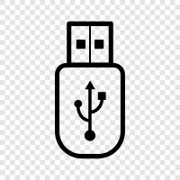 disk, storage, portable, USB icon svg