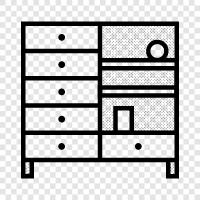 display cabinet hardware, display cabinet doors, display cabinet bins, display cabinet organizers icon svg