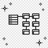 distributed ledger, distributed storage, distributed system, distributed networking icon svg