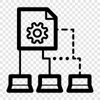 Distributed Systems, ObjectOriented, Topologies, Cluster icon svg