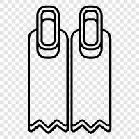 Tauchflossen, Tauchausrüstung, Tauchzubehör symbol