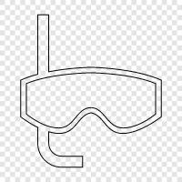 diving goggles, scuba diving goggles, snorkel masks, snorkel goggles icon svg