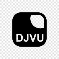 DjVu text, DjVu images, DjVu software, DjVu icon svg