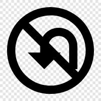 do not change direction, do not turn icon svg