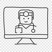 Doctor, Desktop, Medical, Health icon svg