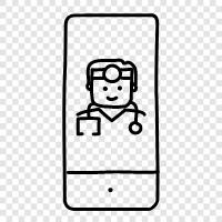 Doctor, Phone, Health, Medicine icon svg