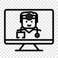 Doctor, Desktop, Software, Medical icon svg