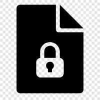 document locked, document security, document locking, document protection icon svg