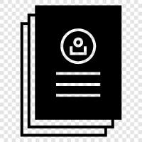 belge yönetimi, belge depolama, belge tarama, belge görüntüleme ikon svg