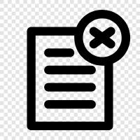 document not accepted, document not published, document rejected icon svg